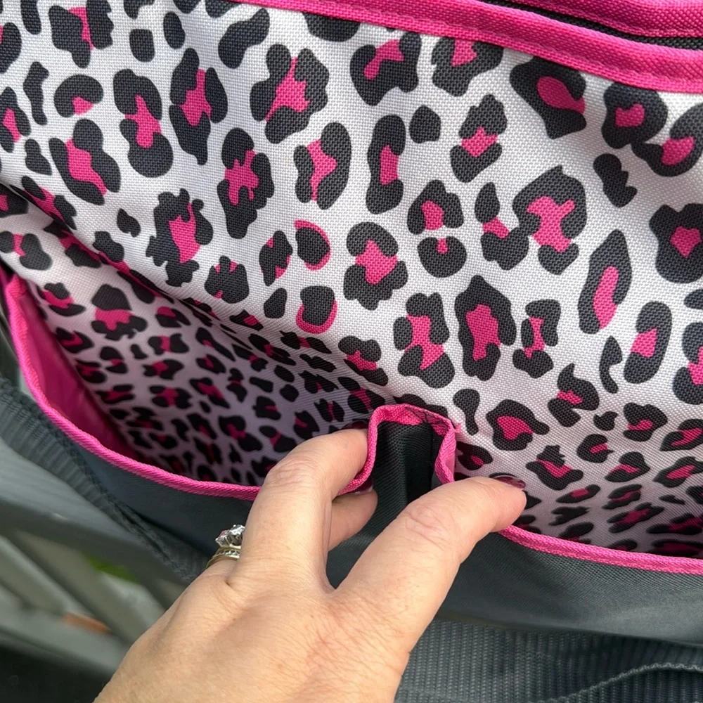 Carter's Leopard Print Baby Diaper & Travel Bag (Pink & Gray)(New With Tags)